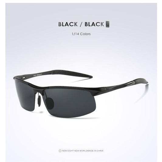 Discolored sunglasses moving aluminum-magnesium alloy frame polarized sunglasses cycling glasses sunglasses MF8177